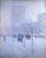 Чайльд Гассам, Поздний вечер, Нью-Йорк, Зима, около 1900 г.