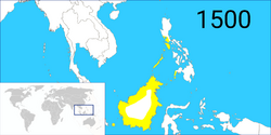 Территория султаната Бруней в XV веке