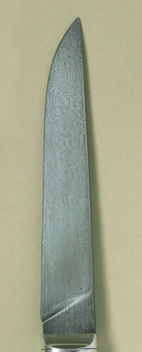 Клинок ножа из дамасской стали