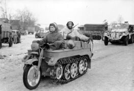 SdKfz 2 вермахта в СССР, зима 1943 — 1944 годов.
