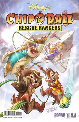 Обложка «Chip 'n Dale Rescue Rangers» №1 Художник: Леонель Кастеллани