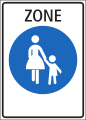 Дорожный знак «Пешеходная зона» в Германии