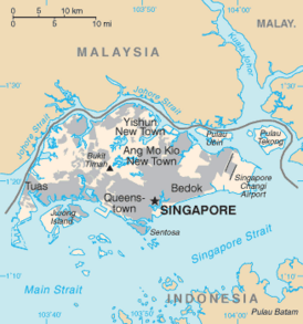 По Джохорскому проливу проходит морская граница между Сингапуром и Малайзией