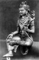 Серебряная статуя юного бодхисаттвы Манджушри. Ява, IX век. Индонезия