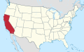 Калифорния на карте США