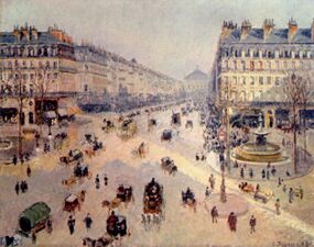 На авеню де Л'Опера, художник Камиль Писсарро (1898).