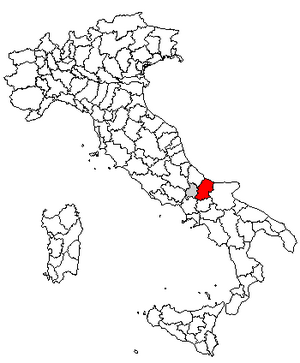 Провинция Кампобассо на карте