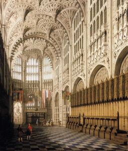 Капелла Генриха VII в Вестминстерском аббатстве, рисунок Каналетто