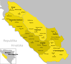 Герцегбосанский кантон на карте