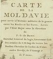 Название Carte Moldavie с указанием наград Баура (упоминаются ордена Александра Невского, Св. Георгия, Св. Анны)