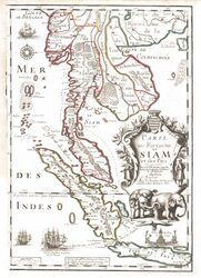 Французская карта Сиама 1686 года