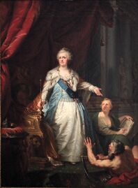 Императрица Екатерина II, правившая Россией 34 года, 1793, Лампи Старший, Иоганн Баптист