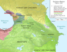 Кавказский регион в 750 году