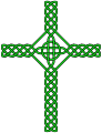 Квазикельтский крест, состоящий из большого симметричного узла с вплетённым кругом в центре