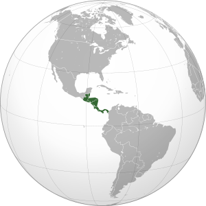 Расположение Центральной Америки в западном полушарии