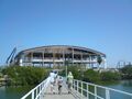 Centro De convenciones Tampico visto desde Puente peatonal 65%.jpg