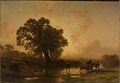 Берег реки на закате, 1857