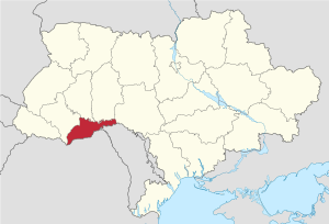 Черновицкая область на карте