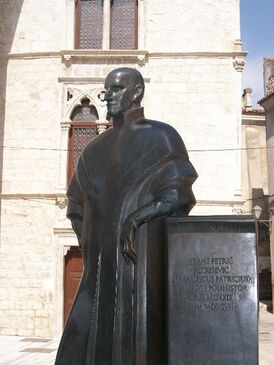 Памятник Франческо Патрици в Цресе, скульптор Мария Уевич-Галетович