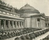 Церковь кладбища Стальено. Ксилография 1892 года