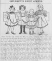 Каталог фартуков для девочек, рекламное объявление, 1904 год