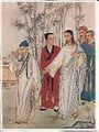 Иисус и богатый юноша, китайская гравюра.