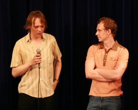 Крис Лавис (справа) и Мацек Щербовский на 46 Неделе критики в Канне в 2007 году