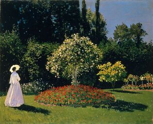 Клод Моне, 1867, Дама в саду Сент-Адрес, Эрмитаж, Санкт-Петербург