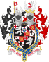 Знак Ордена Подвязки на гербе Черчиллей-Спенсоров