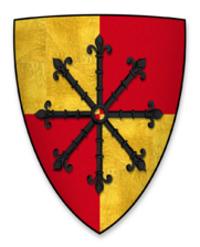 Нестандартный по цвету «карбункул» на гербе Джеффри де Мандевиля