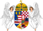 Coat of arms of the Lands of the Holy Hungarian Crown (1915-1918, 1919-1946; angels).svg