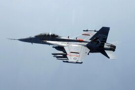 EA-18G в испытательном полёте