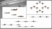 Боевой строй самолётов Б-17с (B-17s)