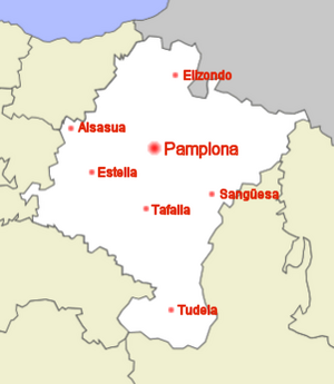 Автономное сообщество Наварра на карте