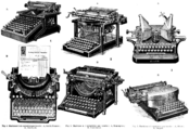 Сравнение полнотекстовых, односменных и двухсменных пишущих машинок в 1911 году