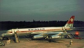 CV990A Coronado "St Gallen" а/к Swissair, Манчестер, 1964 год