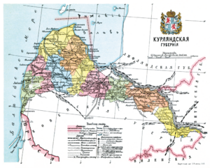 Курляндская губерния на карте