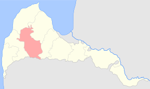Гольдингенский уезд на карте