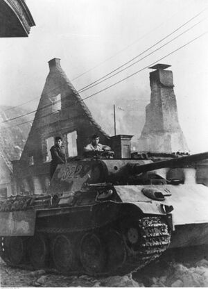 немецкий танк «Пантера» в Голдапе