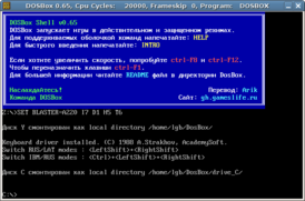 Скриншот программы DOSBox
