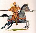 Изображение дейлемитского кавалериста из иранского учебника