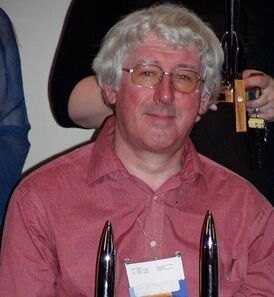 Лэнгфорд на вручении «Хьюго» в 2005 году (Worldcon-2005 в Глазго).