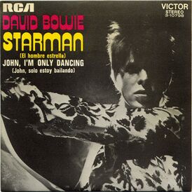 Обложка сингла Дэвида Боуи «Starman» (1972)