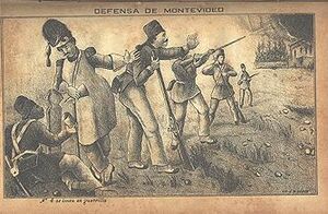 Оборона Монтевидео, рисунок Исидоро де Мариа