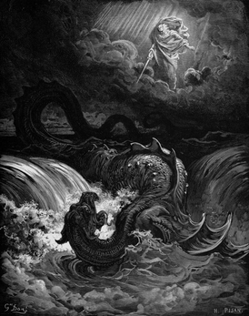 «Уничтожение Левиафана». Гравюра Гюстава Доре, 1865 г.