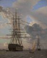 «Русский линейный корабль «Азов» и фрегат на якоре на рейде Эльсинора», 1828