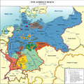 Германская империя 1871–1918 гг. Исключая немецкоязычную часть многонациональной Австрийской империи, это географическая конструкция представляла собой Kleindeutsche Lösung («Меньшее немецкое решение»).