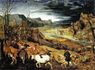 «Возвращение стада», 1565, Музей истории искусств, Вена