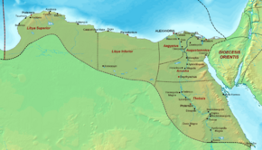 Карта Египетского диоцеза в 400 году