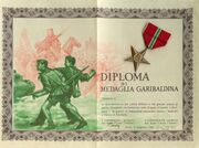 Диплом о награждении медалью